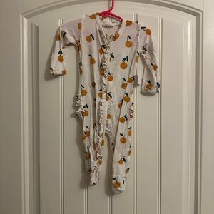 Bamboo peach Print Kids Footie